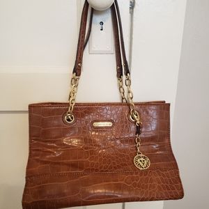 Anne Klein brown leather purse